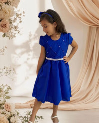 VESTIDO AZUL ROYAL  TAM. 6,8,14 E 16